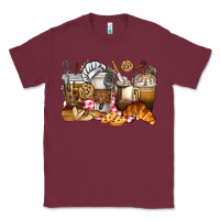 Burgundy bakery coffee cups Classic Tee - texasbilliewilder