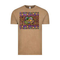 Vintage Coffee mardi gras fleur de lis hearts leopard glitter Vintage Tee - Artiststas