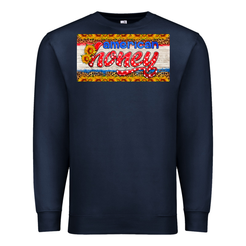 American Honey Sunflower License Plate Premium Sweatshirt by HRA Design Shop | Teevron