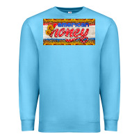 Ocean Blue american honey sunflower license plate Premium Sweatshirt - HRA Design Shop