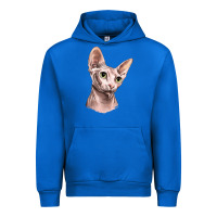 Cobalt Sphynx Cat Urban Hoodie - LillyAllenDesigns