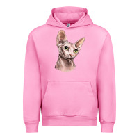 Fuchsia Pink Sphynx Cat Urban Hoodie - LillyAllenDesigns