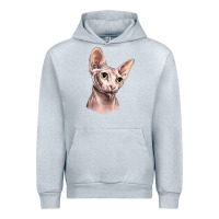 Heather Grey Sphynx Cat Urban Hoodie - LillyAllenDesigns