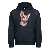 Navy Sphynx Cat Urban Hoodie - LillyAllenDesigns