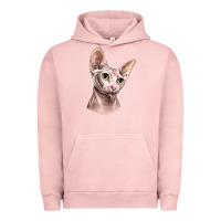Pigment Salmon Sphynx Cat Urban Hoodie - LillyAllenDesigns