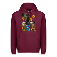 Burgundy Western Usa Eagle Premium Hoodie - LillyAllenDesigns