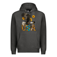 Charcoal Heather Western Usa Eagle Premium Hoodie - LillyAllenDesigns