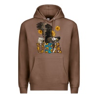Chestnut Western Usa Eagle Premium Hoodie - LillyAllenDesigns