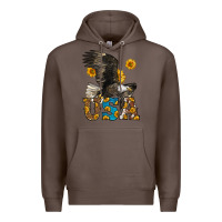 Coffee Western Usa Eagle Premium Hoodie - LillyAllenDesigns