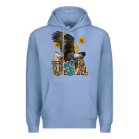 Colony Blue Western Usa Eagle Premium Hoodie - LillyAllenDesigns
