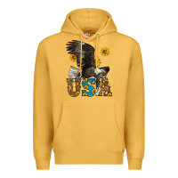 Mustard Western Usa Eagle Premium Hoodie - LillyAllenDesigns