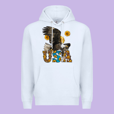 Western Usa Eagle Premium Hoodie Designed By Lillyallendesigns
