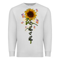 Dove Grey mama sunflower Premium Sweatshirt - RacoonDesign