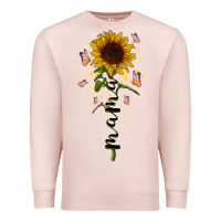 Pale Pink mama sunflower Premium Sweatshirt - RacoonDesign