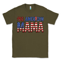 Army Green all american mama zillion Classic Tee - Zillion Design Studio