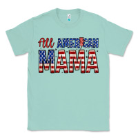 Seafoam all american mama zillion Classic Tee - Zillion Design Studio