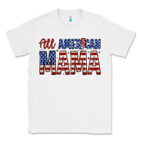 White all american mama zillion Classic Tee - Zillion Design Studio