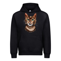 Black Bengal Cat Face Urban Hoodie - LillyAllenDesigns