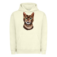 Pigment Pistachio Bengal Cat Face Urban Hoodie - LillyAllenDesigns