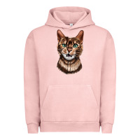 Pigment Salmon Bengal Cat Face Urban Hoodie - LillyAllenDesigns