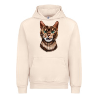 Sandshell Bengal Cat Face Urban Hoodie - LillyAllenDesigns