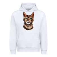 White Bengal Cat Face Urban Hoodie - LillyAllenDesigns