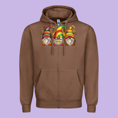 Juneteenth Gnomes Zipper Hoodie Designed By Zillion Design Studio