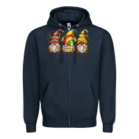 Navy juneteenth gnomes Zipper Hoodie - Zillion Design Studio