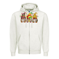 Oatmeal Heather juneteenth gnomes Zipper Hoodie - Zillion Design Studio