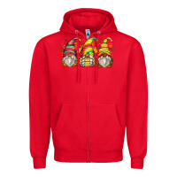 Red juneteenth gnomes Zipper Hoodie - Zillion Design Studio