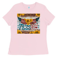 Bubblegum Pink freedom 4th of july Ladies Tee - BarkalooDesign
