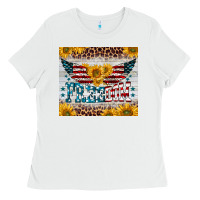 White freedom 4th of july Ladies Tee - BarkalooDesign