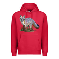 Cardinal Gray Fox Premium Hoodie - LillyAllenDesigns