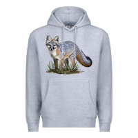 Heather Grey Gray Fox Premium Hoodie - LillyAllenDesigns