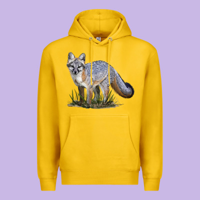 Gray Fox Premium Hoodie Designed By Lillyallendesigns