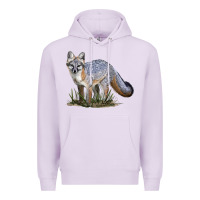 Lilac Gray Fox Premium Hoodie - LillyAllenDesigns