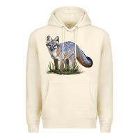 Sandshell Gray Fox Premium Hoodie - LillyAllenDesigns