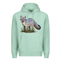 Seafoam Gray Fox Premium Hoodie - LillyAllenDesigns
