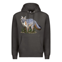 Smoke Gray Fox Premium Hoodie - LillyAllenDesigns