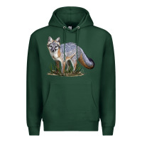Sports Green Gray Fox Premium Hoodie - LillyAllenDesigns