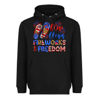Black flip flops fireworks and freedom Heavyweight Hoodie - Zillion Design Studio