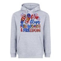 Heather Grey flip flops fireworks and freedom Heavyweight Hoodie - Zillion Design Studio