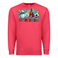 Cardinal Tis The Season Christmas With Soccer Ball And Snowman Premium Sweatshirt - FaDigitalArtStudio