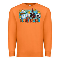 Carrot Tis The Season Christmas With Soccer Ball And Snowman Premium Sweatshirt - FaDigitalArtStudio
