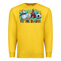 Lemon Tis The Season Christmas With Soccer Ball And Snowman Premium Sweatshirt - FaDigitalArtStudio