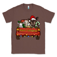 Chestnut Merry Christmas Truck Farm Animals Classic Tee - RanaPortraitStore