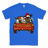 True Royal Merry Christmas Truck Farm Animals Classic Tee - RanaPortraitStore