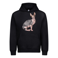 Black Sphynx Cat Urban Hoodie - LillyAllenDesigns