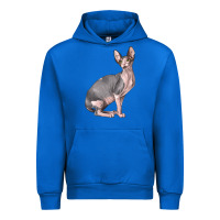 Cobalt Sphynx Cat Urban Hoodie - LillyAllenDesigns