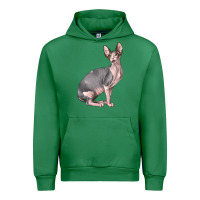 Emerald Sphynx Cat Urban Hoodie - LillyAllenDesigns